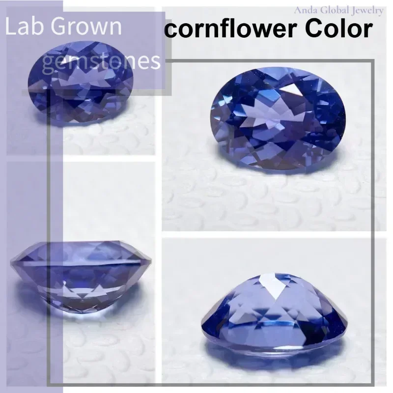 

M-Lab Grown Sapphire Oval Cut Blue Color Gems High Quality Low Cost For Jewelry Setting&Custom Design Selectable AGL Certificate
