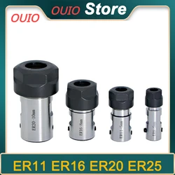 OUIO-Mandril Eixo Do Motor, Haste De Extensão, Suporte De Ferramentas Torno, CNC, ER11, ER16, ER20, C10, C16, C20, C25