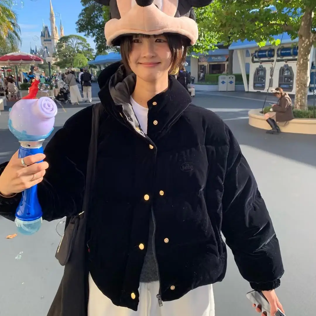 

East Gate the Barn Net Velvet Hooded Casual White Du down ort down Jaet Outerwear Women's Faion Winter Coat