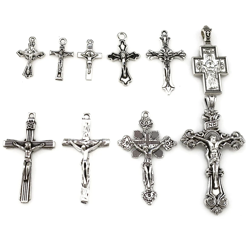 Different Metal Cross Pendants for DIY Jewellery Making