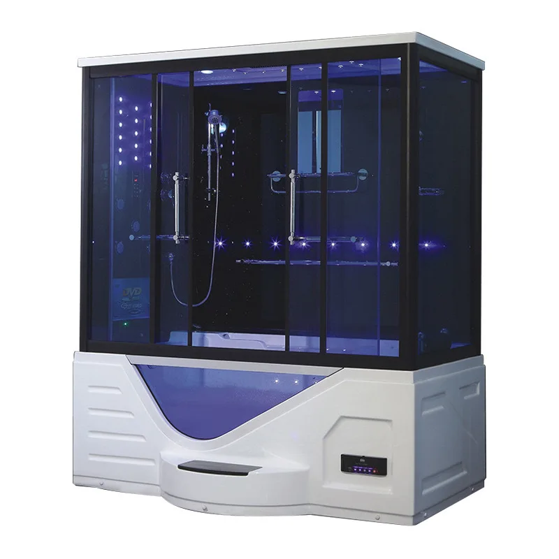 Modern Design Integrated Acrylic Steam Sauna Room Frameless 6mm Rectangular for  Bathroom Comfort Relaxation