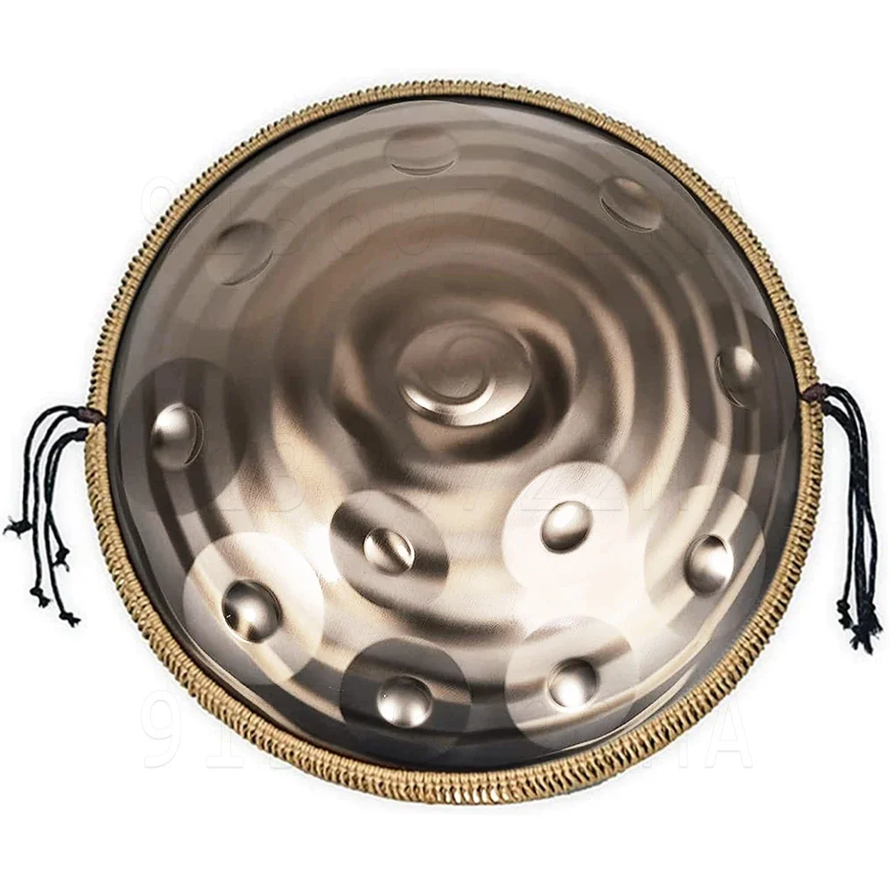 

12 Tone Tambourine 22 Inch D Minor Tambourine 432Hz/440Hz Meditation Instrument Musical Drum Beginner Steel Tongue Drum