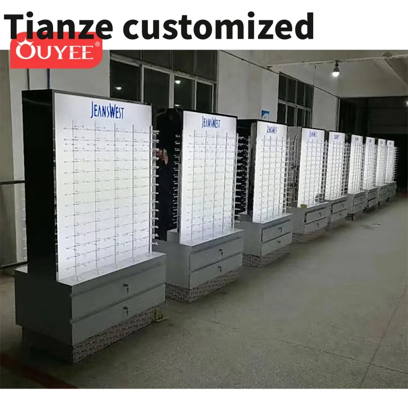 

Customized-Customized Optical Store Decoration Retail Sunglasses Showroom Furniture Cabinet Eyeglass Display Showcase design cou