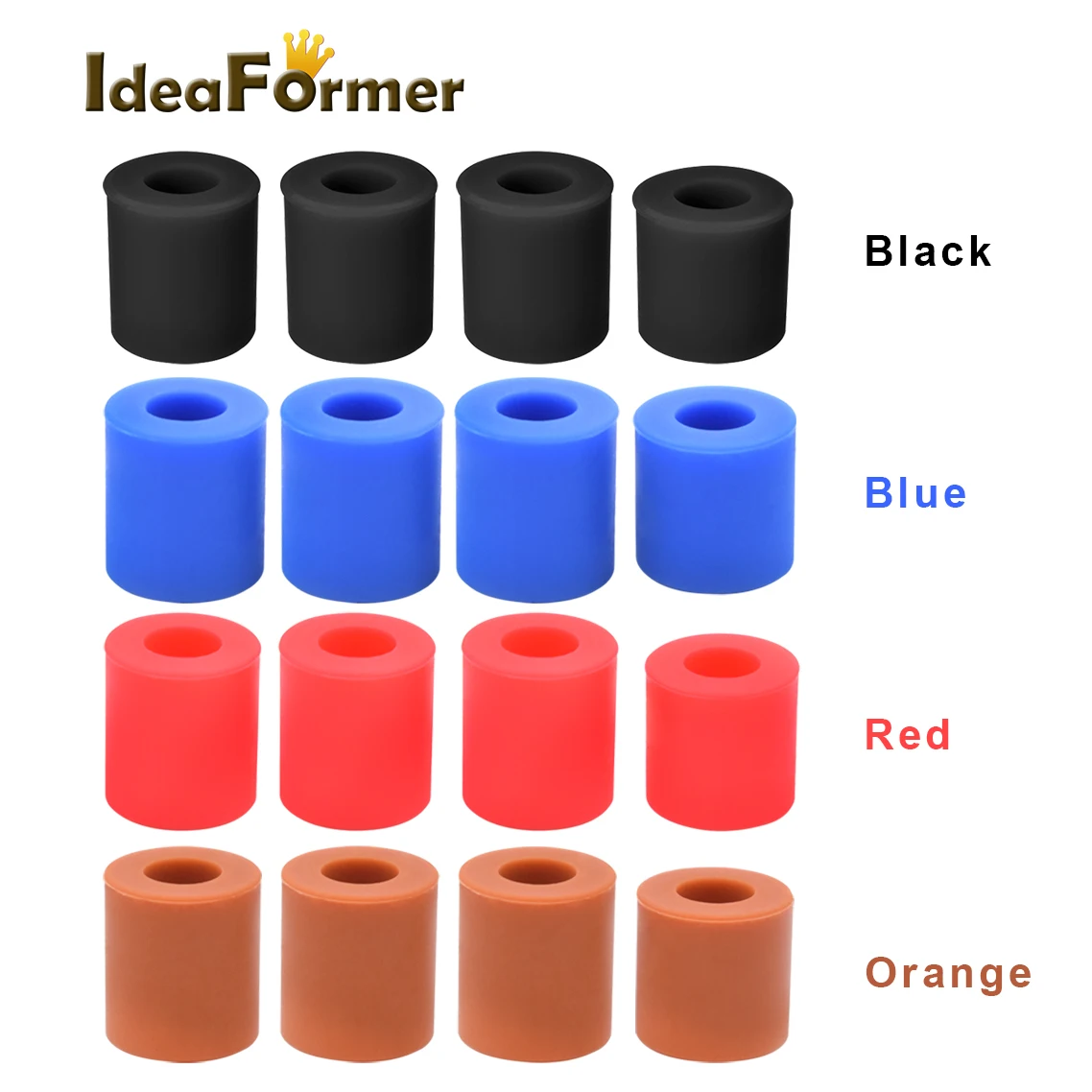 8 PCS Silicone Leveling Solid Bed Mount 16/18mm 0.63/0.7Inch Heat-Resistant Buffer For CR-10 Ender 3 3D Printer Heatbed Bottom