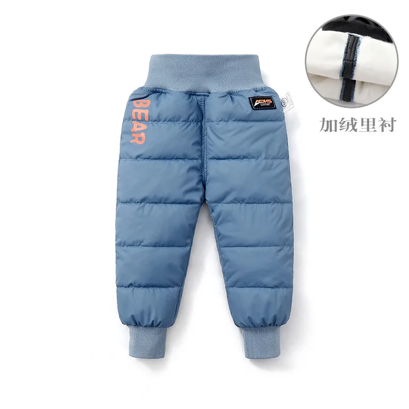 New Arrival Winter Children Pants For Boys Girls Warm Down Pants Thickened Teen School Cotton Padded Trousers 2-8Year Sweatpants