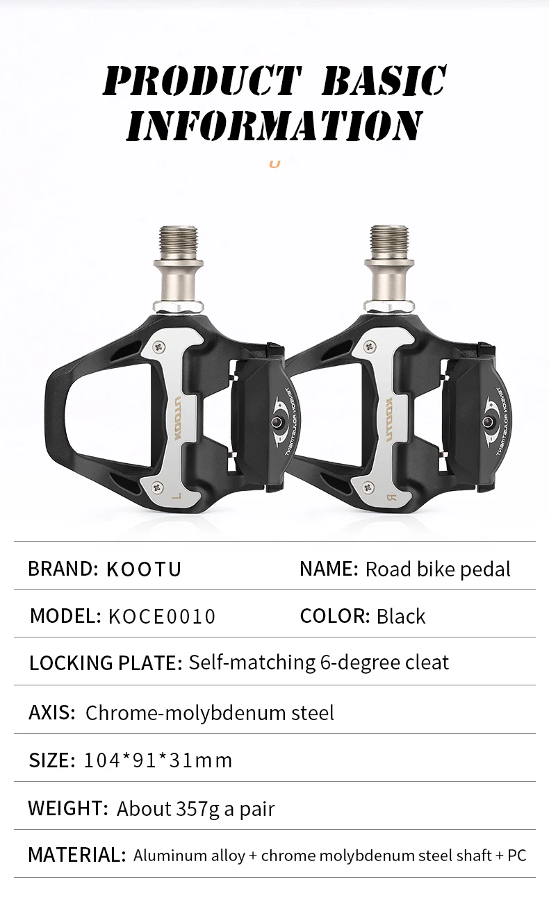 Road Bike Pedal Bicycle Racing Shoe Pedal Clipless Pedal For Shimano/KEO System Clip-On Pedal With Sealed Bearings
