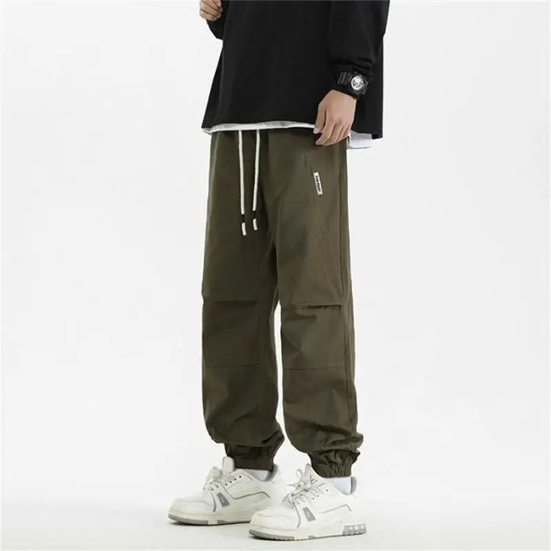 

Men's New American Style Multi Bag Loose Straight Leg Autumn Trendy Work Pants, High Street Fashion Casual Long Pants