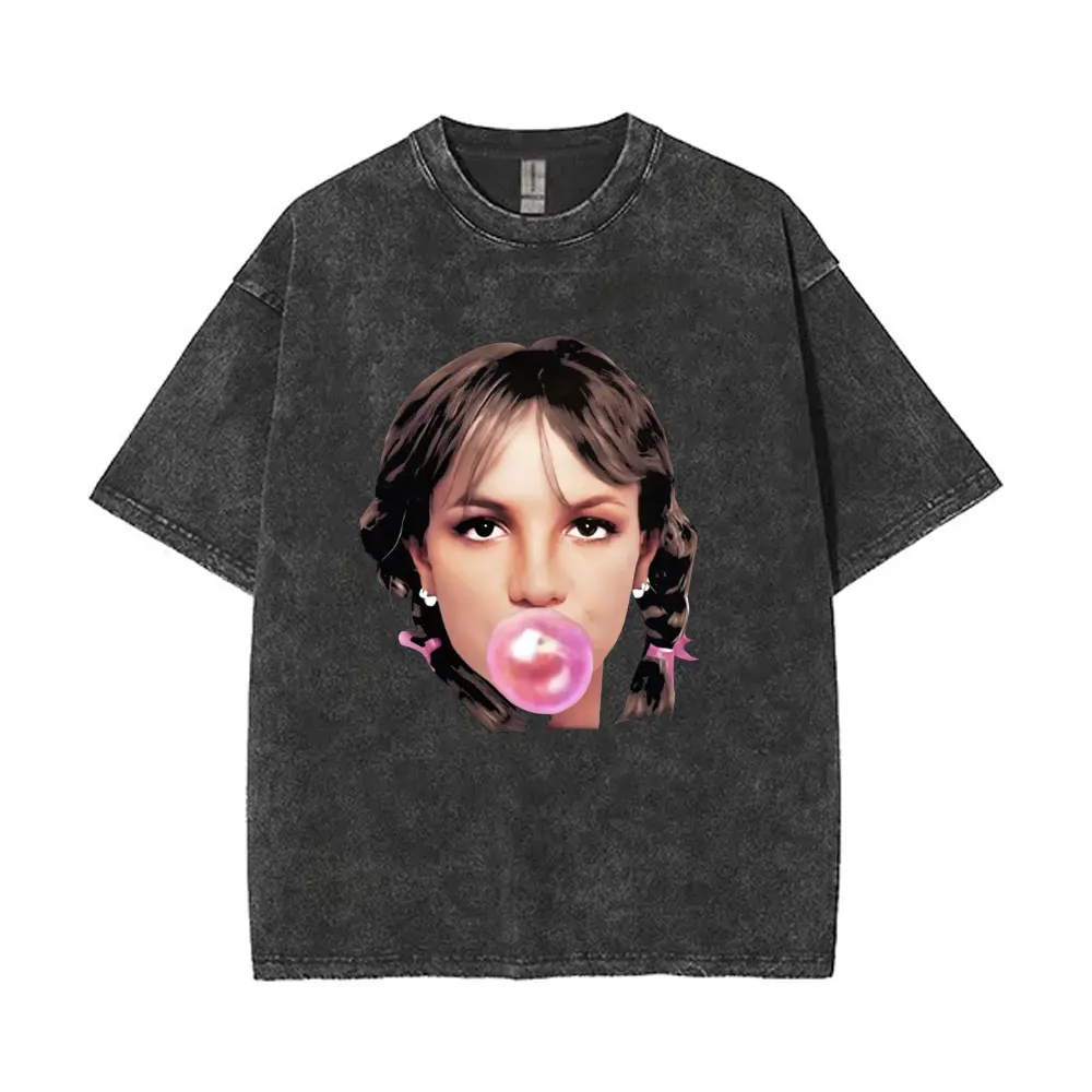 Make America Great Again Paris Hilton Britney Spears Lindsay Lohan Vintage Washed T-shirt Men Women Casual Oversized T Shirts
