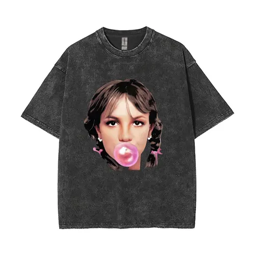 Imagen 2 del producto Make America Great Again Paris Hilton Britney Spears Lindsay Lohan Vintage camiseta lavada hombres mujeres Casual camisetas de gran tamaño