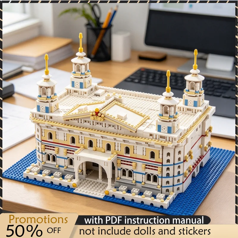 3952PCS MOC Taj Mahal Style Modular Architecture Model Building Blocks DIY Assembly Toy Adult Collector Collection Desktop Gift