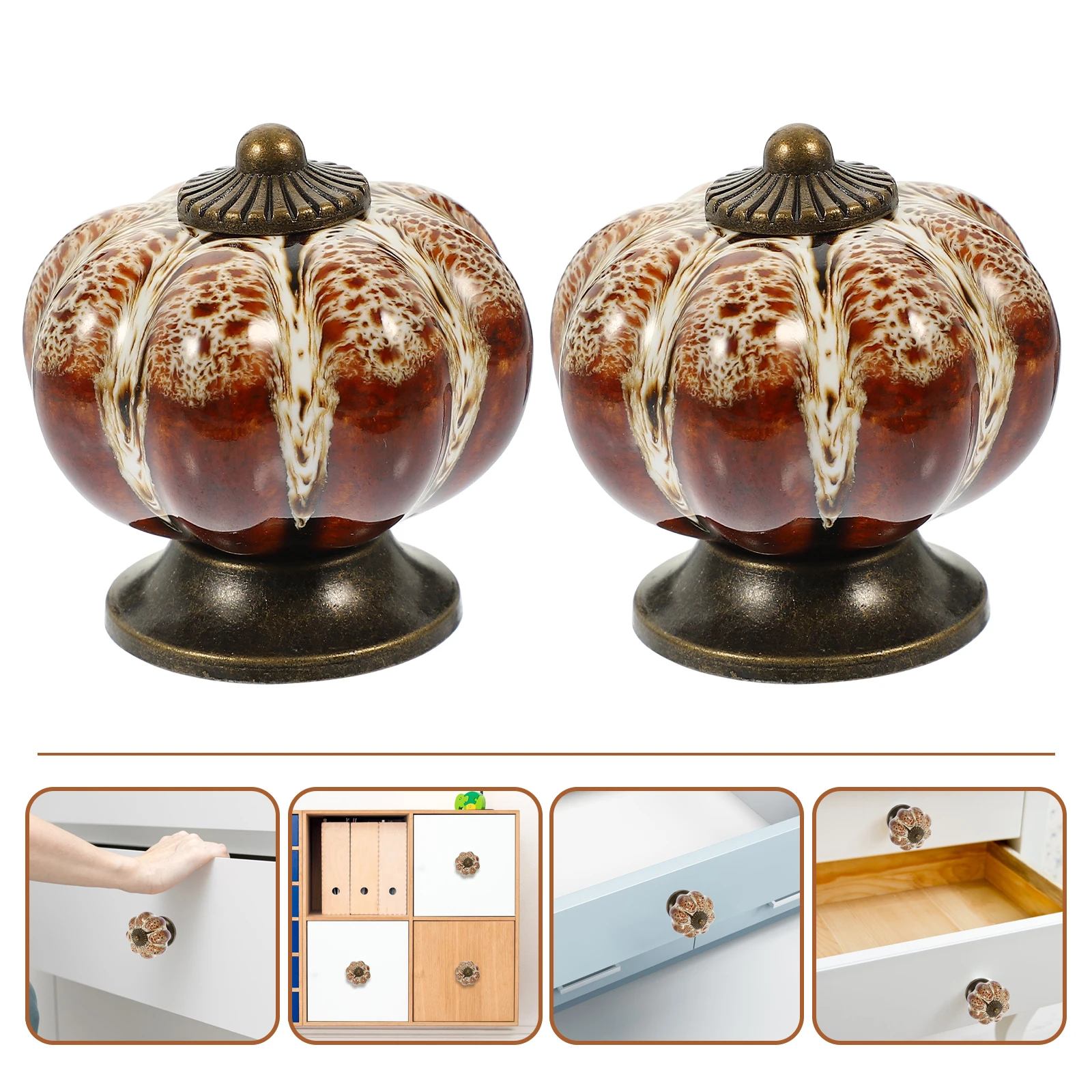

2pcs Vintage Cabinet Knobs Drawer Handles Pulls For Kitchen Cupboard Dresser Wardrobe Furniture Durable Smooth Screws Included