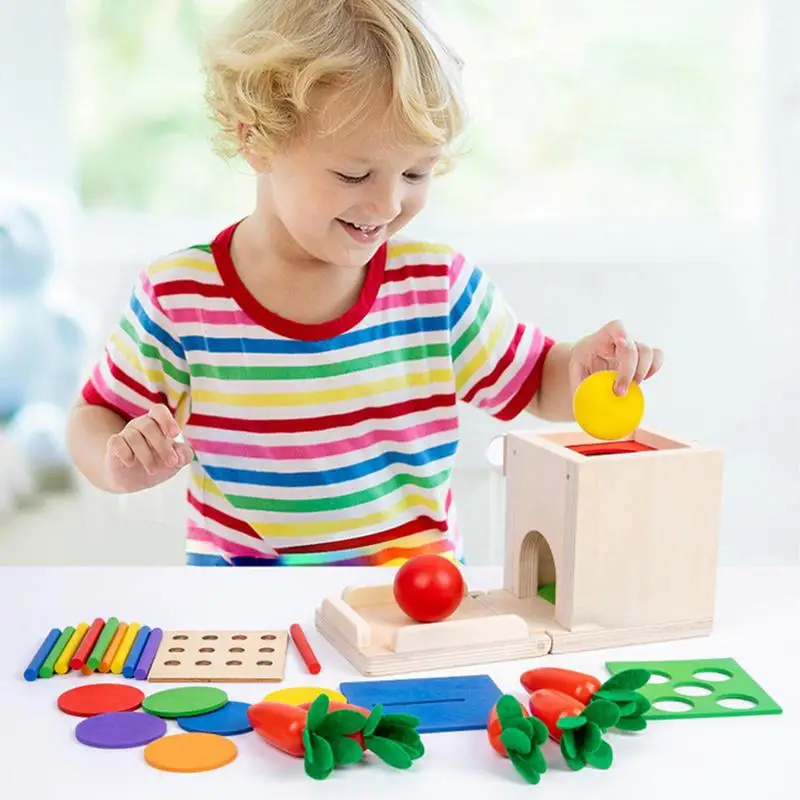 Forma de madeira cenoura puxando brinquedo do bebê conjunto motor fino vegetal máquina de classificação jogo memória aprendizagem brinquedos educativos para crianças