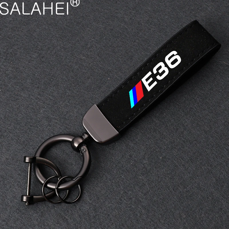 

Fashion Suede KeyChain Horseshoe Buckle Key Ring Car Rings For BMW E36 M E46 E34 F10 E90 F30 E60 E53 E30 E92 E87