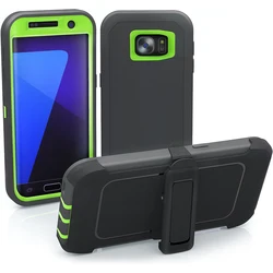 Defender Series Case for Samsung Galaxy S7 edge S7 Case Rubber Hybrid Holster Shock Proof Aqua Belt Clip Cover