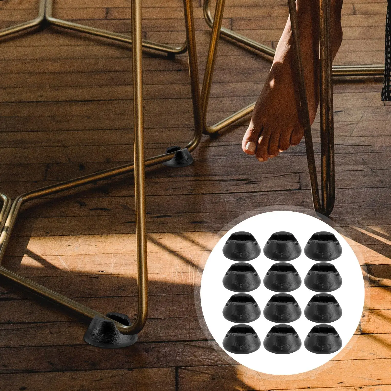 12Pcs Chair Feet Protectors Table Leg Covers Soft Anti-Skid Pads Scratch Resistant Furniture Floor Protection Table Feet Covers