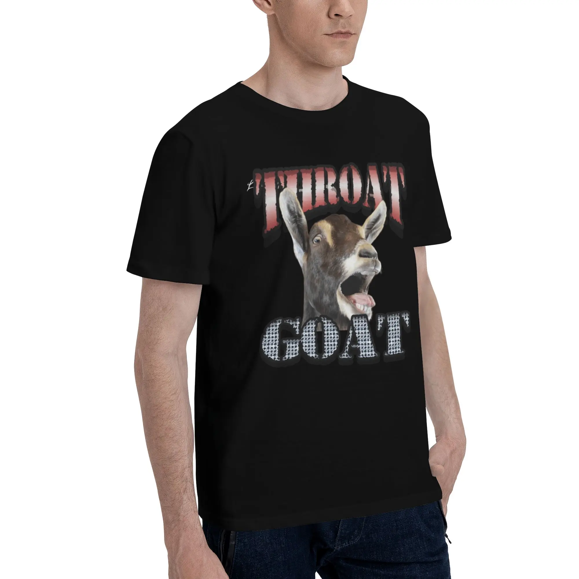 Men Women Fashion Throat Goat Funny Adult Humor  T Shirt Tee Cotton  T-shirts Clothing