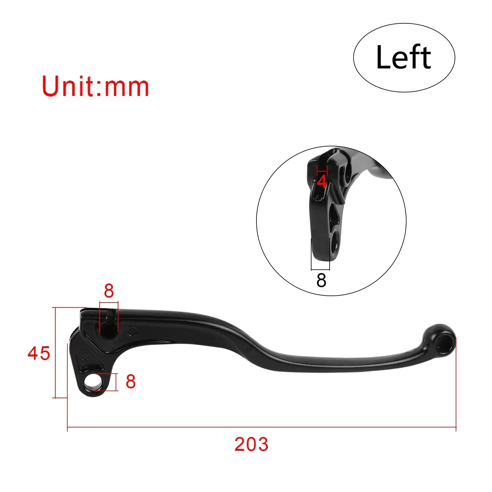Brake Lever Handle Clutch Lever for Yamaha PW80 TTR90 TTR110 TTR125 TW200 RT100 MX 100 175 YZ80 YZ100 YZ125 YZ250 BW200 TT250