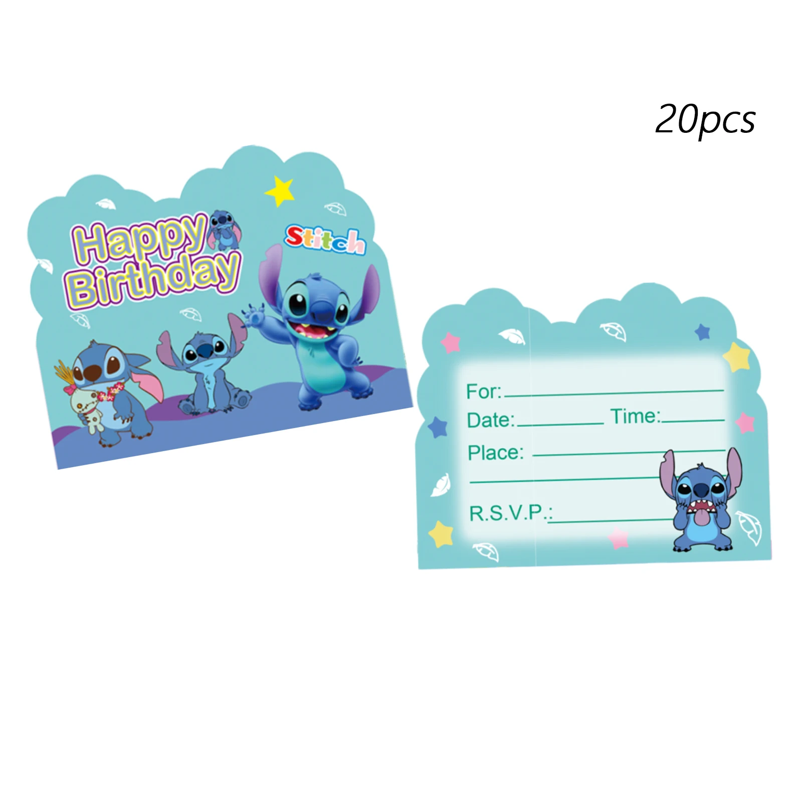 بطاقات دعوة عيد ميلاد ديزني ستيتش، ديكورات حفلات ديزني ستيتش، مستلزمات حفلات ستيتش، بطاقات دعوة ستيتش فريندز #3