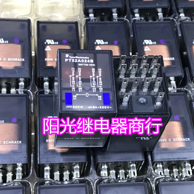 

（Brand New Original）1pcs/lot 100% original genuine relay:PT52A024B 24VDC Intermediate relay 14pins 6A 24V