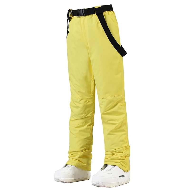 Pantalon de neige imperméable pour hommes et femmes, combinaison de ski coupe-vent, ceinture de sport en plein air, pantalon de snowboard, chaud