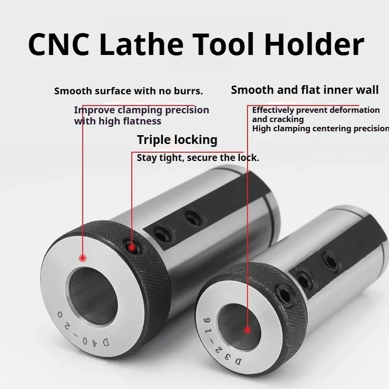 D20 D25 D32 D40 Shock absorbing Tool Sleeve Reducing Sleeve CNC Lathe Guide Sleeve Inner Hole Turning Tool Holder