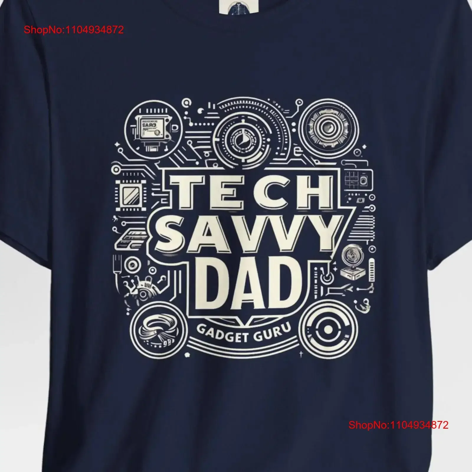 

Cotton T Shirt Tech Savvy Dad Cool Gear vintage Washed Casual Unisex homme graphic Stretched designer clothes
