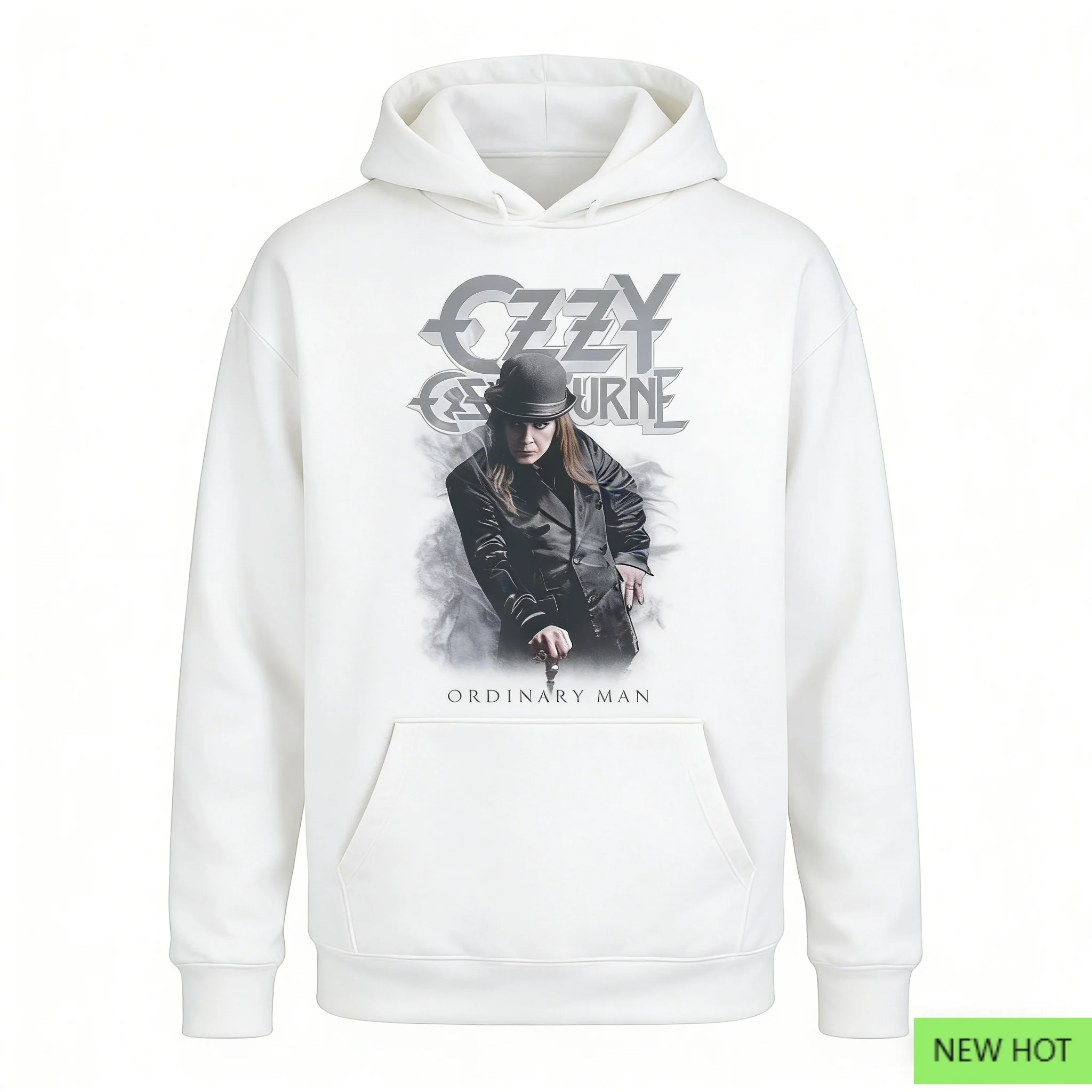 Ozzy Osbourne Sudadera con capucha Hard Rock Design Ropa blanca Ropa informal unisex para entusiastas de heavy metal