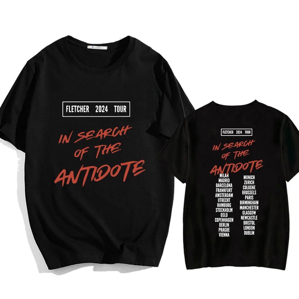 Fletcher in Search of The Antidote Tour T-shirts Summer High Quality Cotton Tee-shirt Men Women Tees Hip Hop Graphic Printed Top