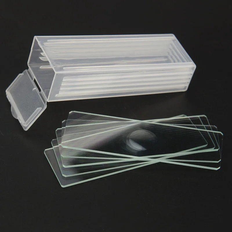 10 pz 1mm di Spessore cavità coperture in vetro vetrini singoli per microscopio concavo vetrini in vetro riutilizzabili laboratorio bianco campione di copertura in vetro