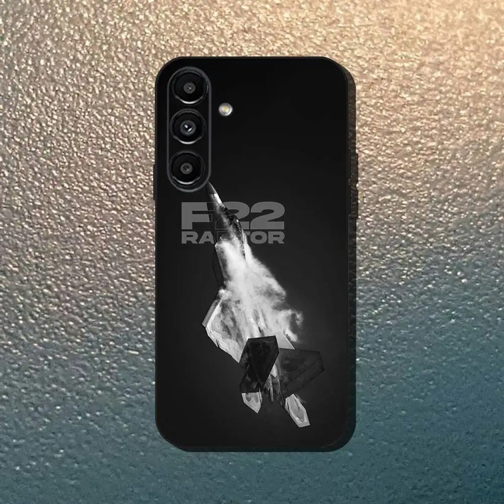 전투기 F35 F-22 라이트닝 전화 케이스 삼성 갤럭시 A13,A21s,A22,A31,A32,A52,A53,A71,A80,소프트 블랙 쉘