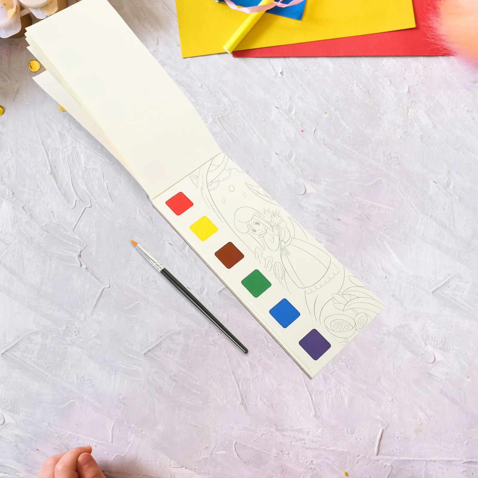 

Kids Watercolor Coloring Book For Children Safe Nontoxic Art Paper Fun Educational Painting Book Gift For Birthday Christmas