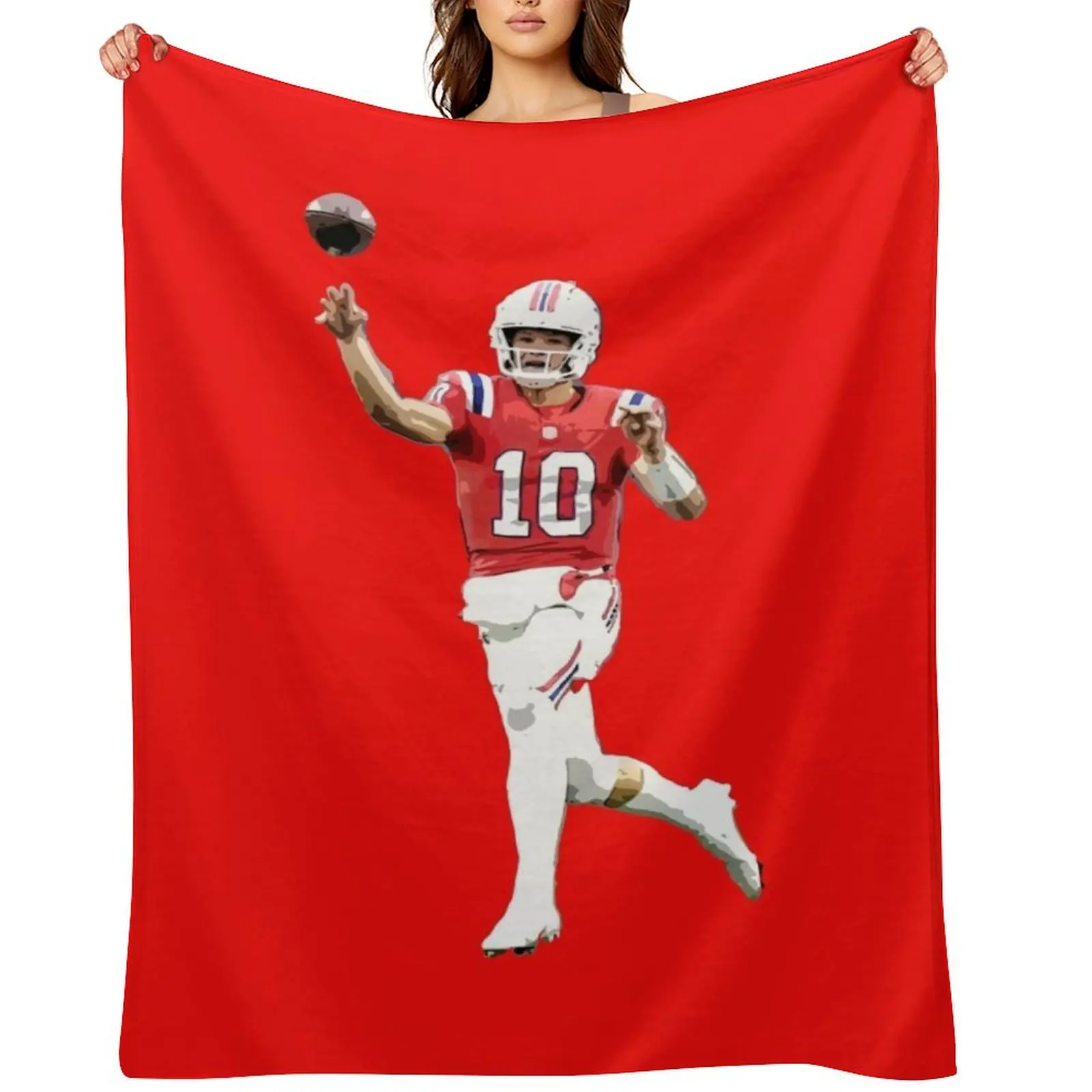 

Drake Maye Throw Blanket Custom blankets and throws for winter Luxury Designer Blankets