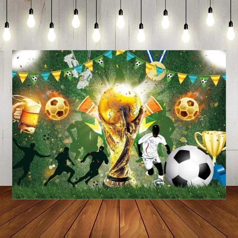 Brazilian Style Hot Custom Birthday Backdrop Background Freedom Decoration Monte Cristo Photo Football Kingdom Star Party Samba