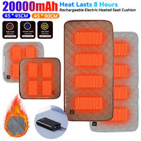 4 Heated Areas Camping Chair Heated Mat Winter USB Electric Blanket 3 Levels Rechargeable Heater Cushion for Outdoor Travel