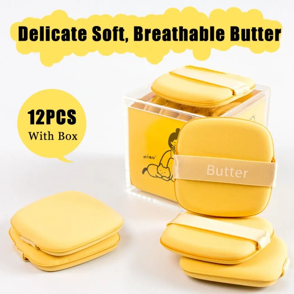 1/2/6/8/12PCS Square Powder Puff Save Powder Butter Biscuit Breathable Cream Puff Ultra Soft Makeup Tools