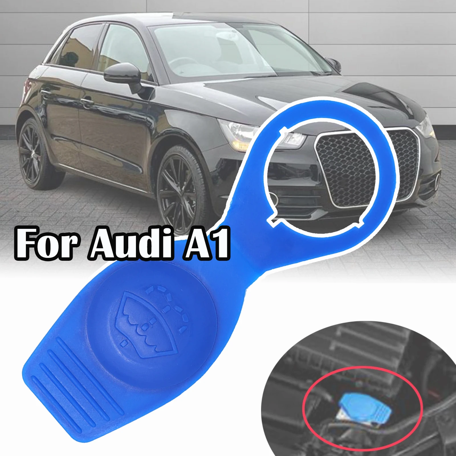 For Audi 100/50/80/90 A1 A3 A4 A5 A6 A7 A8 Coupe Q3 Q5 Q7 Quattro TT Car Windshield Washer Reservoir Fluid Cap Tank Bottle Cover