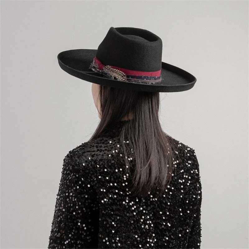 

R1WE цилиндр Maillard Homburg в стиле вестерн, шляпа Porkpie для ужина, повседневная одежда на открытом воздухе