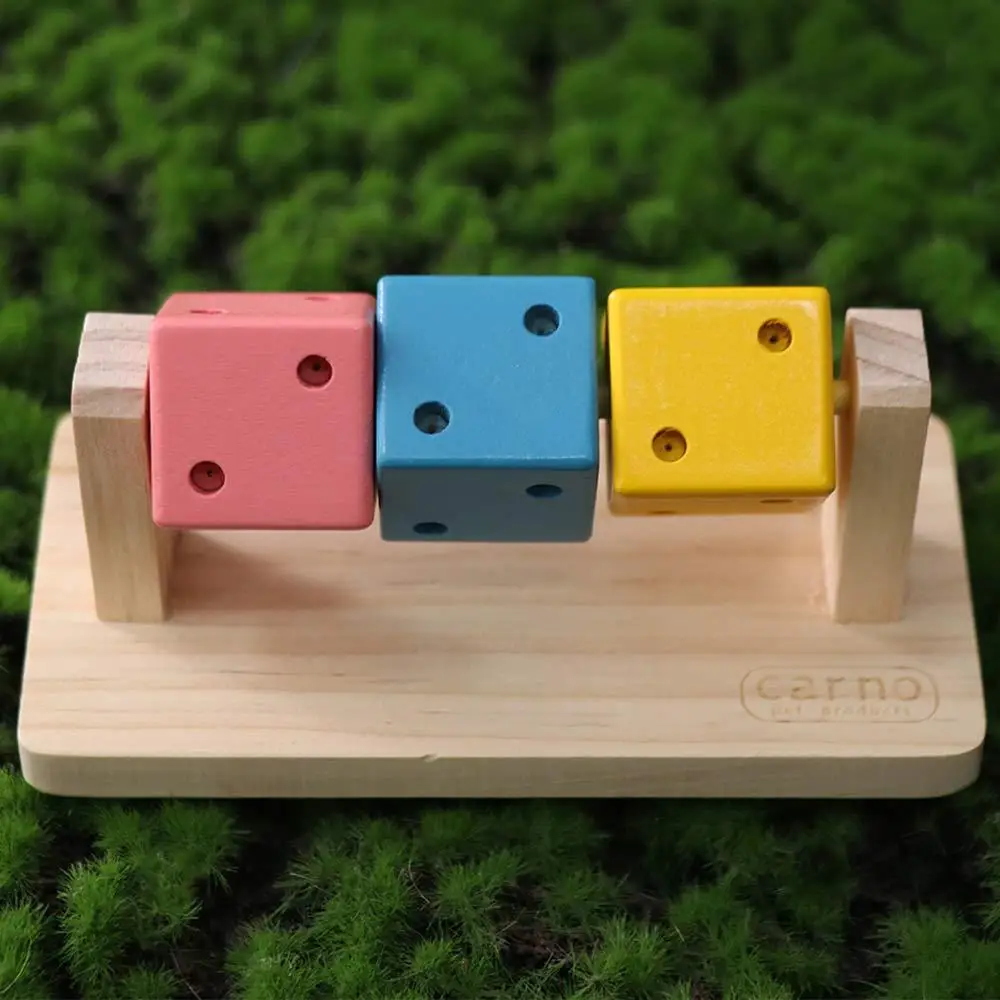 Creative Funny Hamster Cube Toy Bite Resistant Rainbow Hamster Chew Cube Wood Guinea Pig Chew Toys For Guinea Pig Rats Ferret
