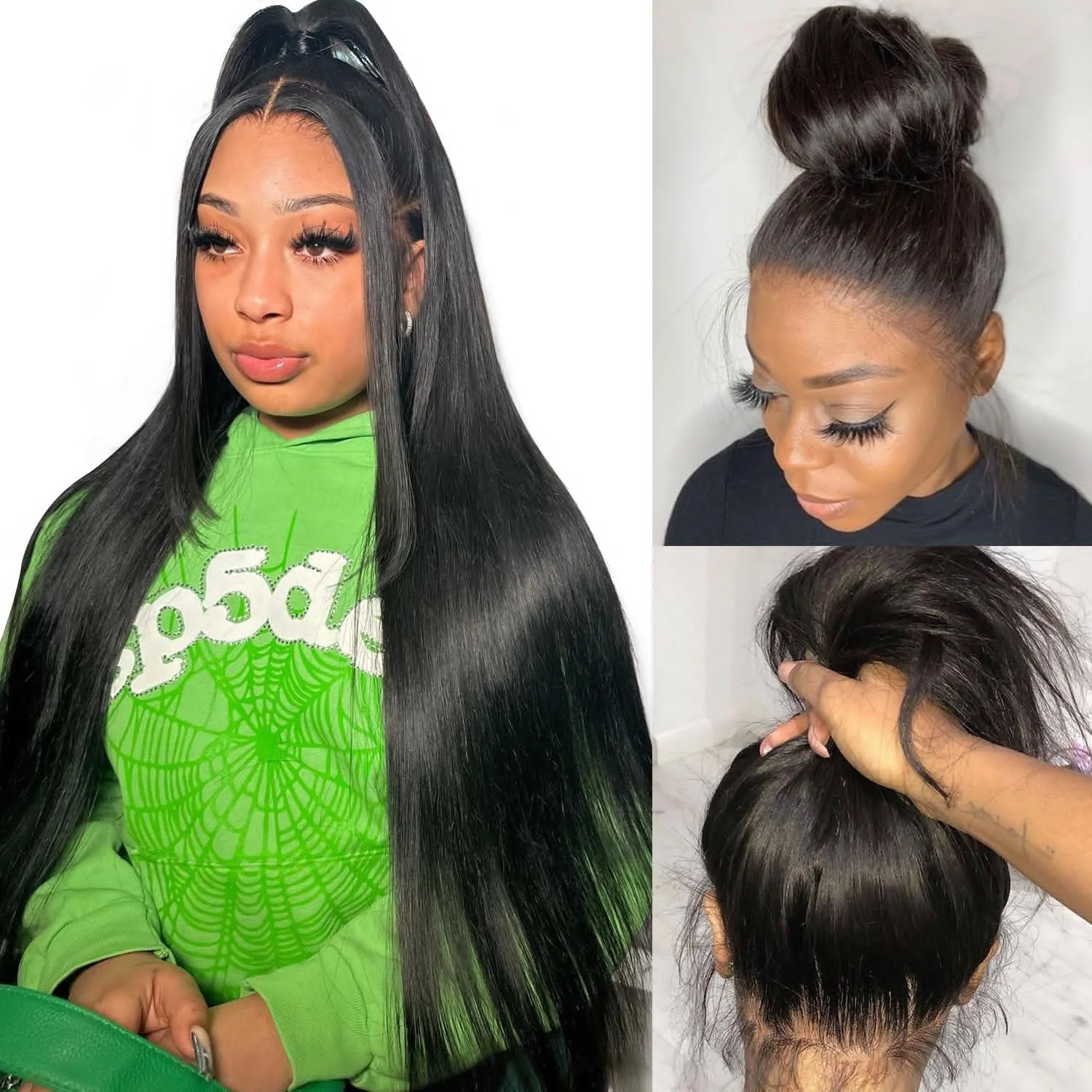 360 Lace Front Wigs Human Hair Full Lace Front Human Hair Wigs for Women Pre Plucked Transparent Peruvian Lace Frontal Wigs