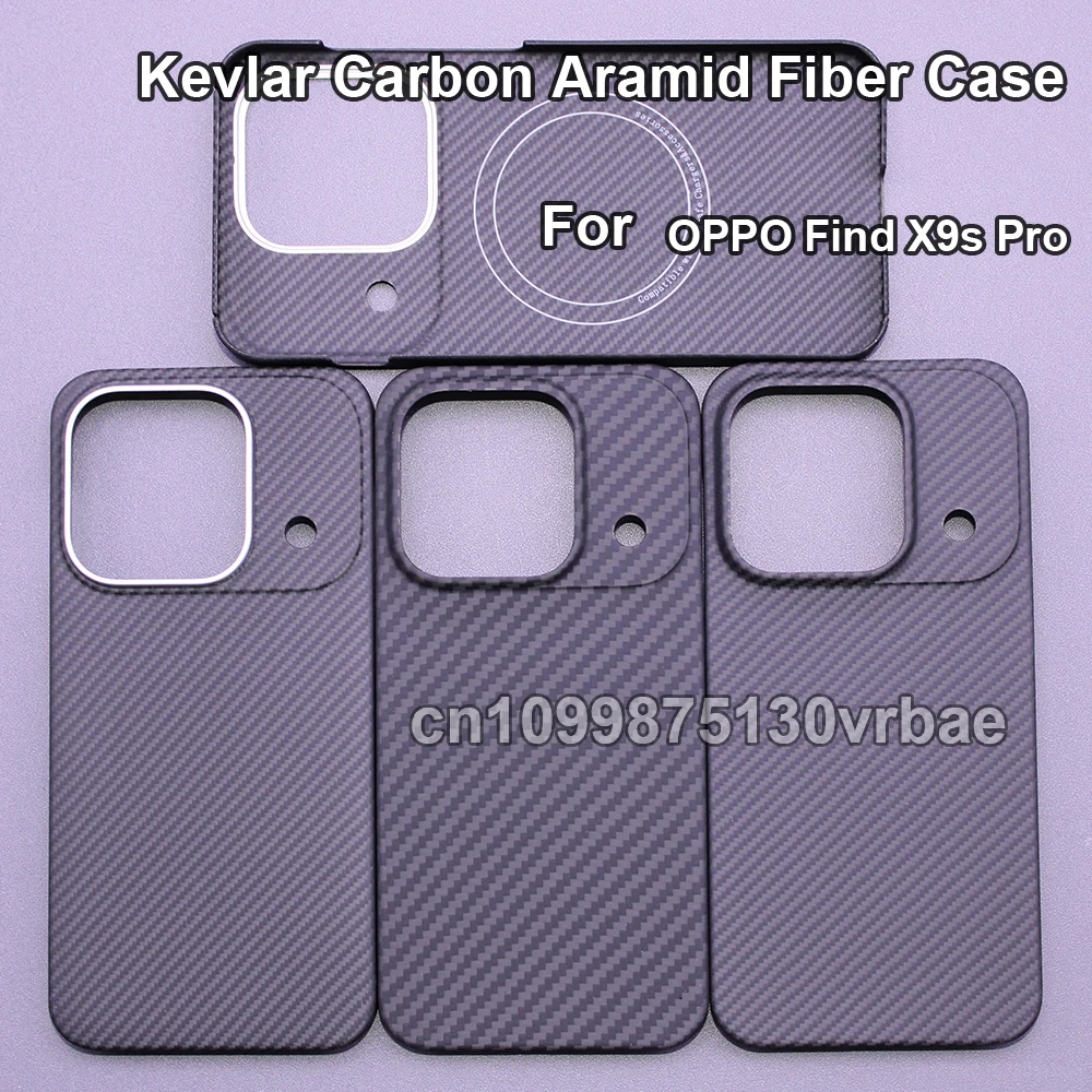 

For oppo find x9s pro case carbon case 600d 1500d kevlar aramid fiber fabric thin hard cover magnetic balck Slim light red