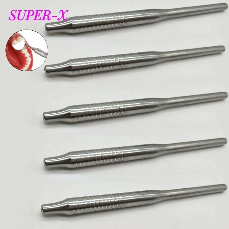 1PCS Dental Mouth Mirror Handle Oral Stainless Steel Extension Handle Dentistry Tools Dental Flat Mirror Handle