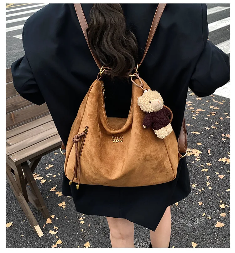 حقيبة حمل قابلة للتحويل لخريف 2026 للنساء، حقيبة كروس وكتف متعددة الوظائف، محفظة واسعة الكل في واحد للعمل والسفر #4