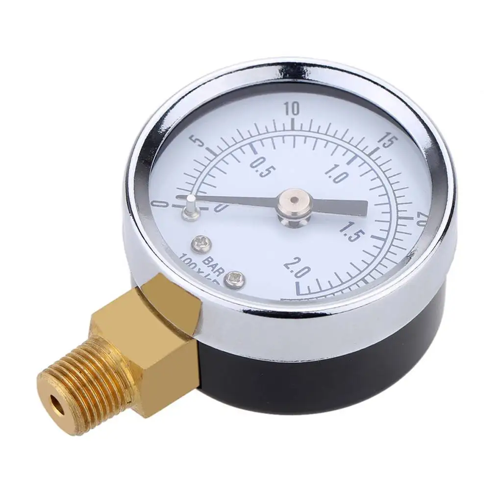 Mini Portable 0-30 PSI 0-2bar NPT Oil Water Pressure Gauge Double Scale Air Compressor Hydraulic Pressure