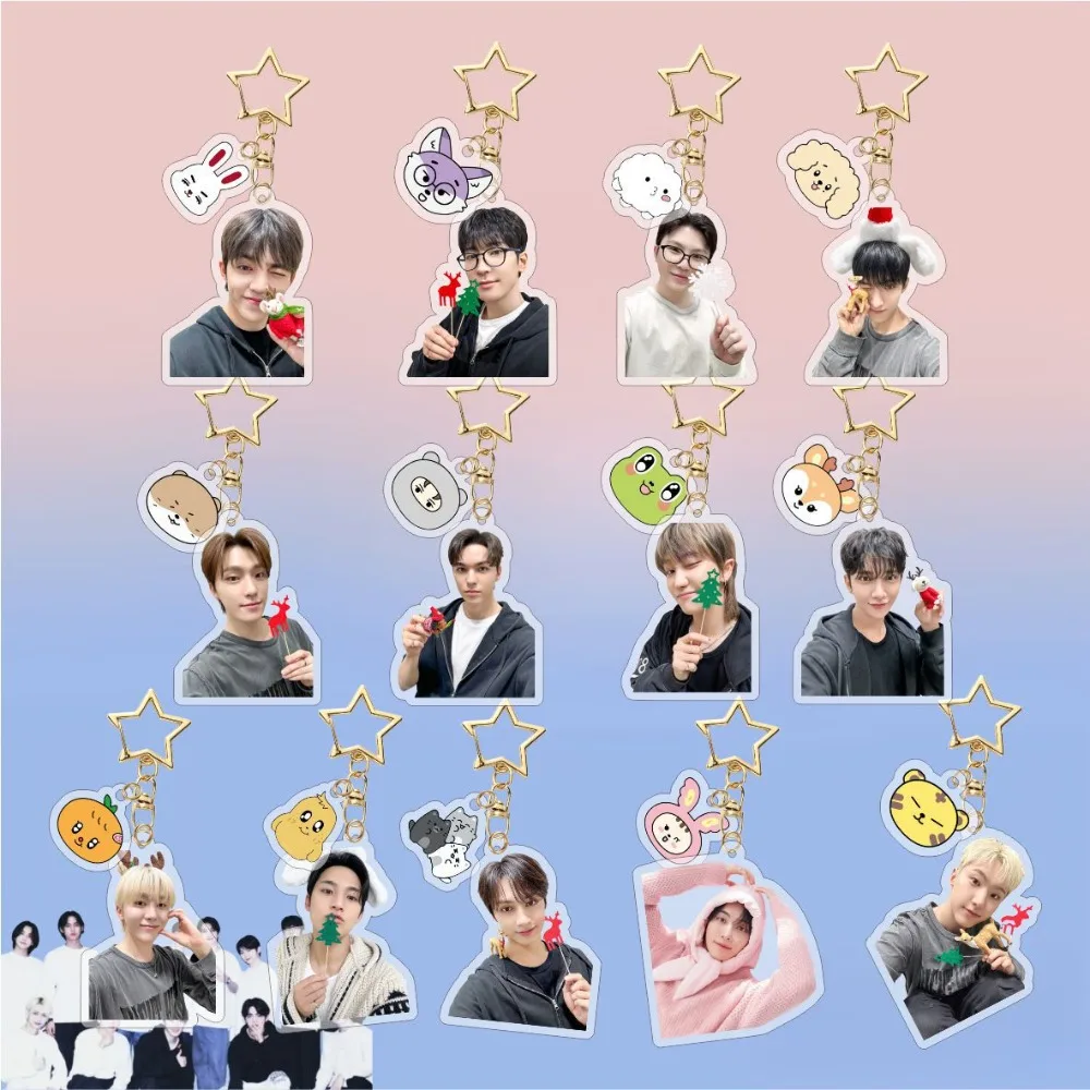 17 Kpop Miniteen Cartoon Acrylic Keychain S COUPS JEONGHAN JOSHUA JUN HOSHI VERNON WOOZI DK MINGYU THE8 Photo Keychain Pendant