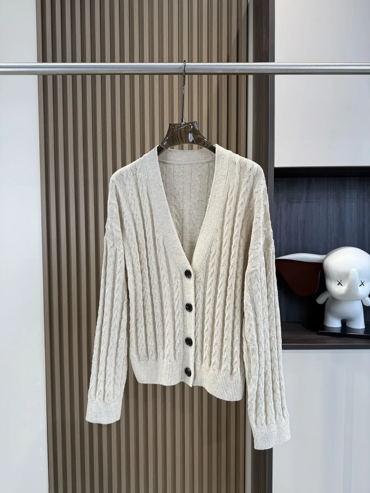 Women's New V-Neck Open Cardigan Long Sleeve Sweater Casual Versatile Top Knitwear Outerwear for Autumn