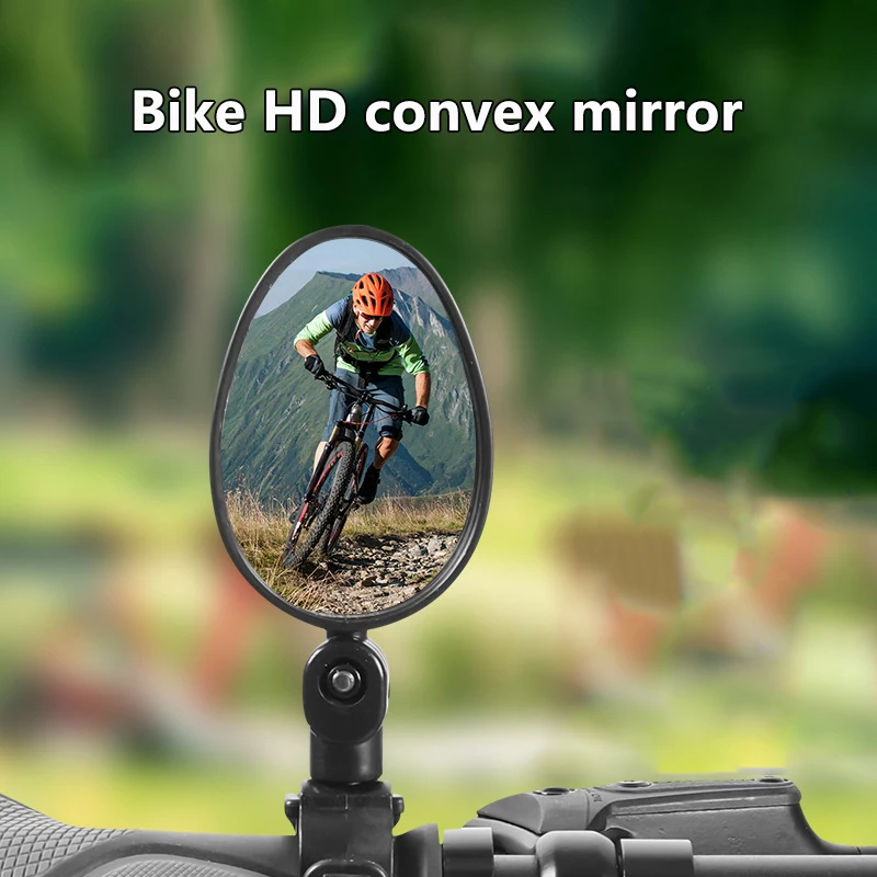 Mountain Bike Rear View Mirror - Wide Angle Flat Mirror For Bikes - Essential Cycling Safety Gear