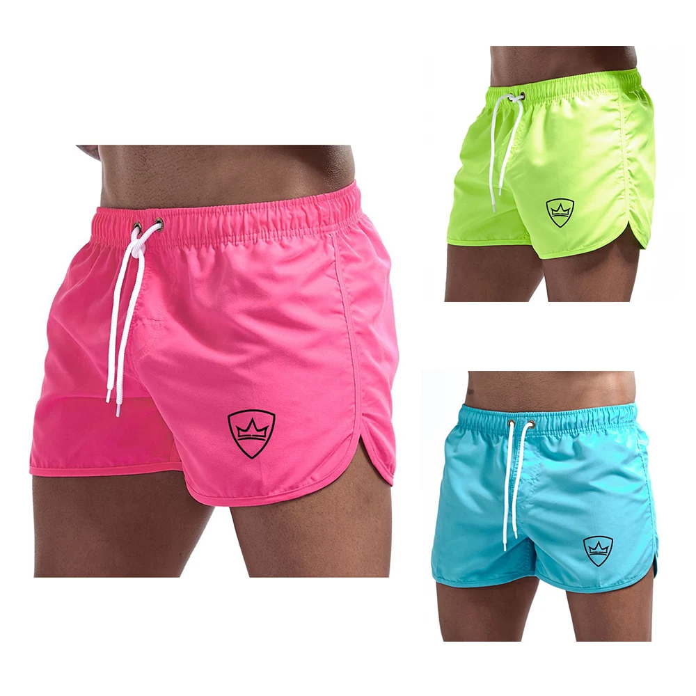 Pantalones cortos de natación para hombre, bañadores de playa informales, pantalones cortos de Surf para correr