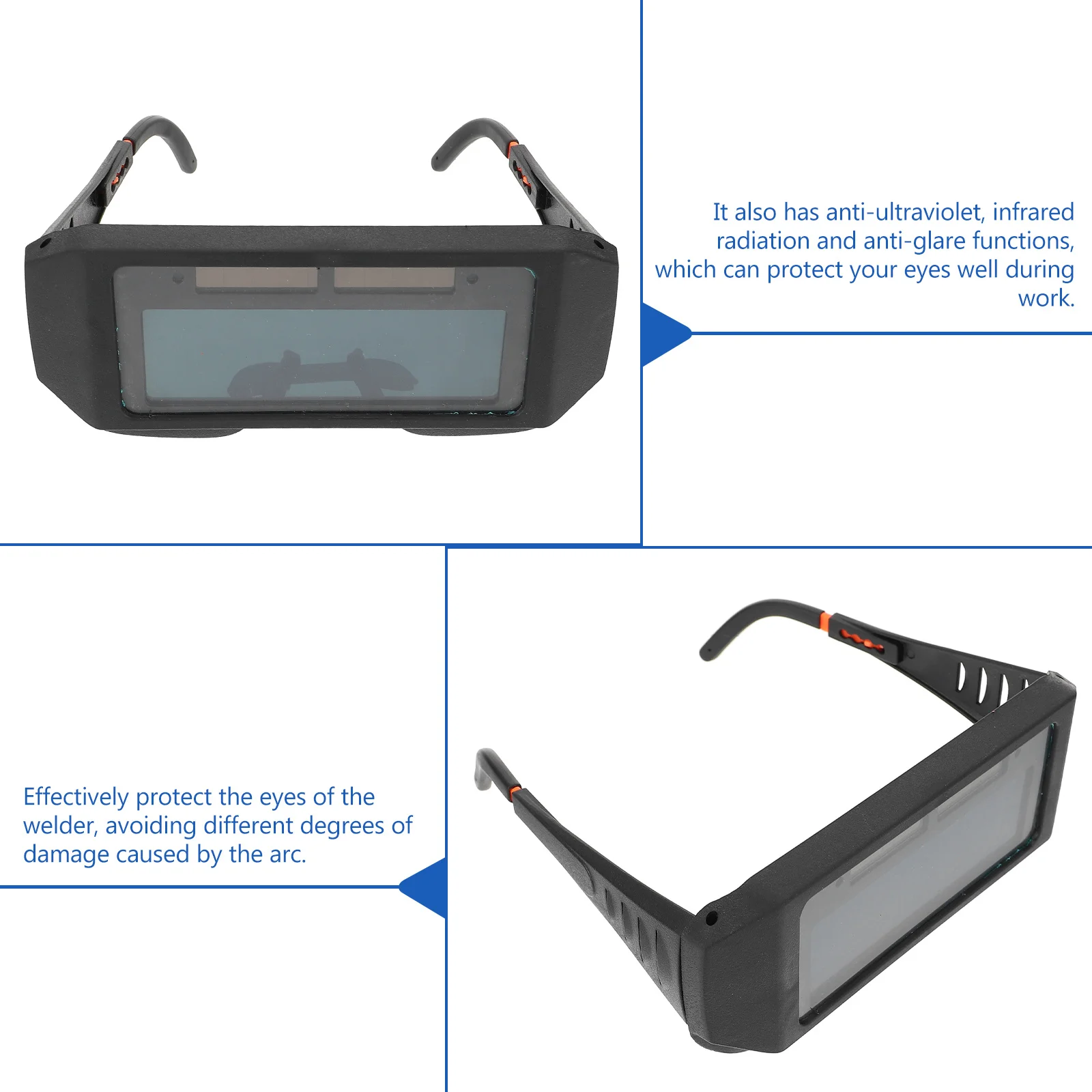 

Auto Darkening Welding Goggles Professional Shading Safety Glasses For Electric Welding Gas Shielded Argon Arc Cutting Grinding