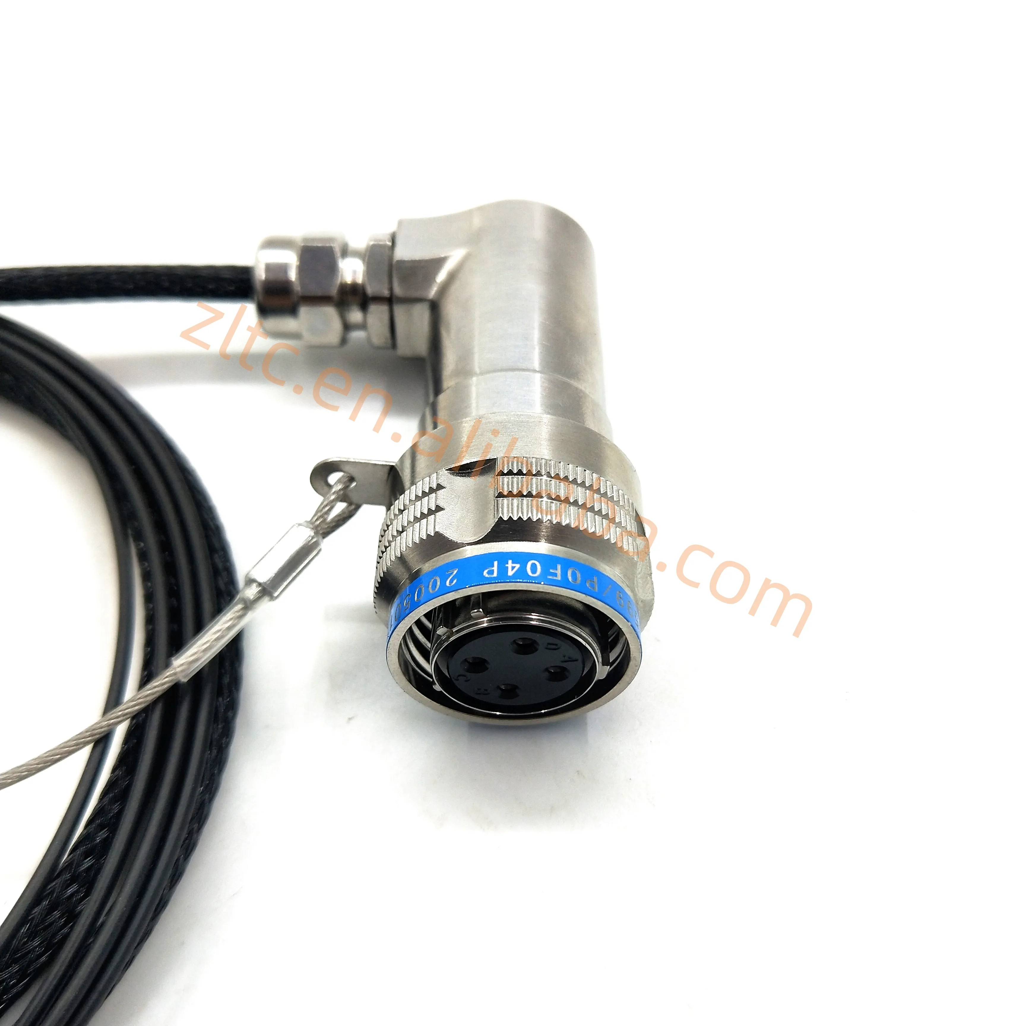 ZLTC D38999 4Cores Plastic of fiber connectors Plug and Socket J599POF/04P -4*HFBR4501 fiber optic cable Assembly