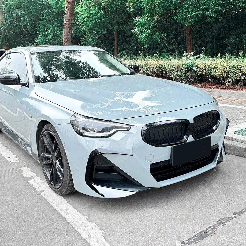 Front Bumper Intake Frame Canards Spoiler Splitter Body Kit For BMW 2 Series G42 218i 220i 230i M240i Coupe M Sport 2022-2024